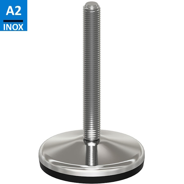 Martin Piede INOX A2 Base Vulcanizzata Snodato 10° D.MM120 - MARTIN